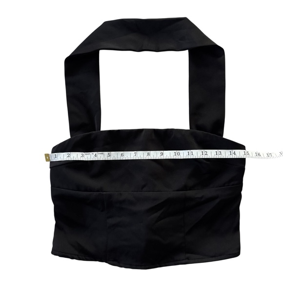 Missguided Satin Bandeau Tie Neck Corset Top | Size Small - Picture 9 of 11